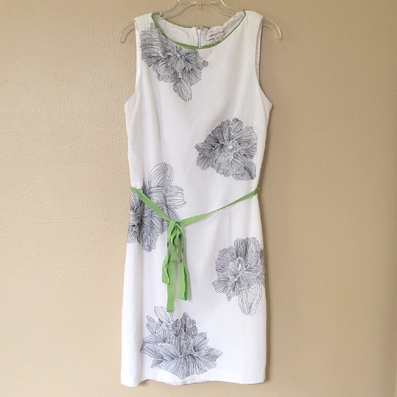 Coldwater Creek Linen Blend Floral Embroidered Shift Dress - Size 14 - Picture 1 of 10